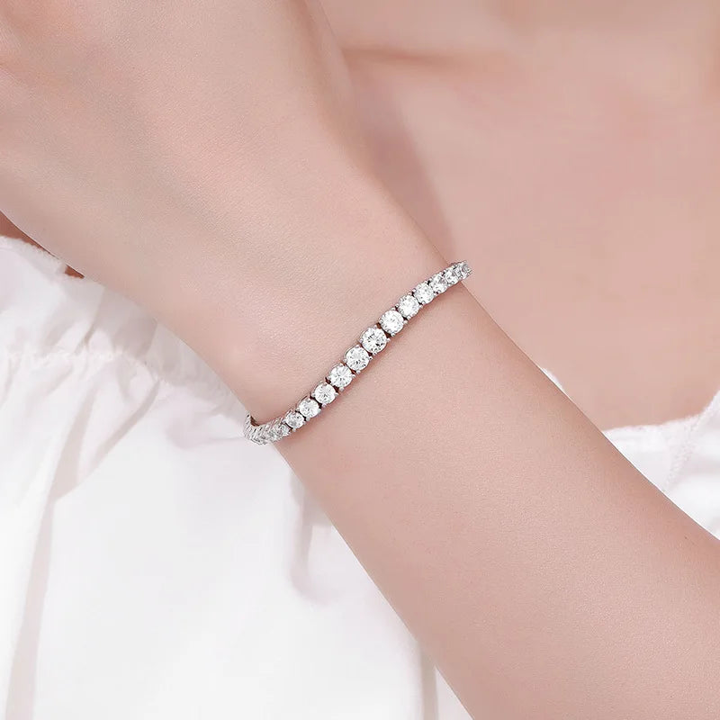 Full Diamond Gradient Moissanite Tennis Bracelet - Ornalux