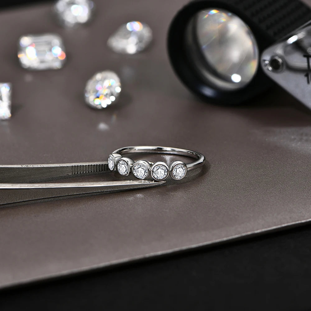 Moissanite Diamond Wedding Band Ring - Jewelry Gifts - Ornalux