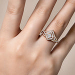 Vintage D VVS1 Moissanite Diamond Silver Ring - Princess Cut - Ornalux