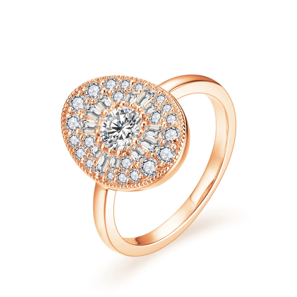 D/VVS1 Round Cut All Moissanite Diamond Ring -  Fine Jewelry Gift - Ornalux