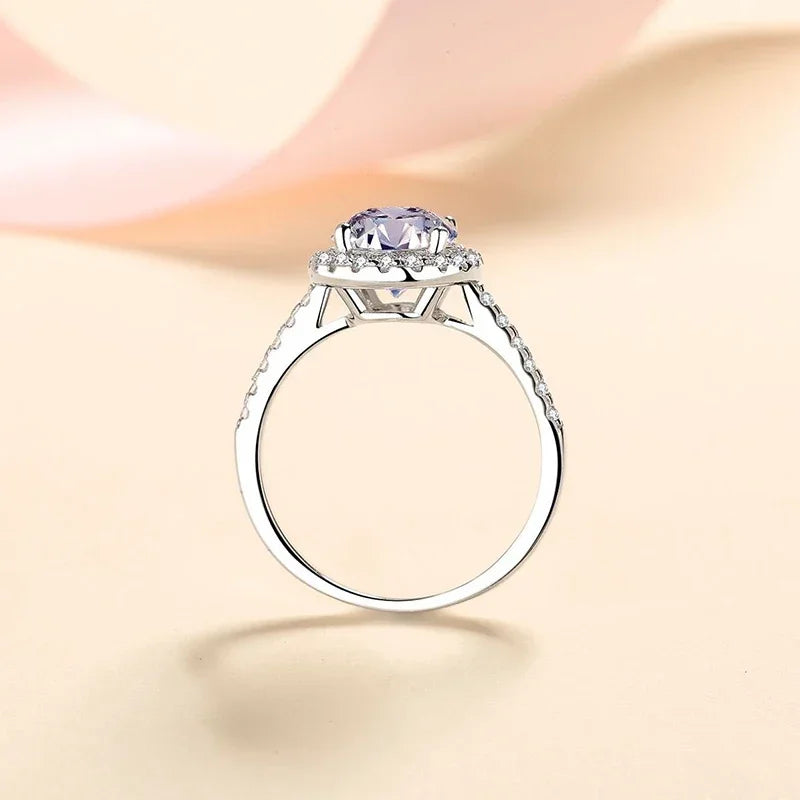 2CT D VVS1 Oval Cut Moissanite Ring - Ornalux