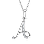Initial Name Moissanite Pendent Necklace | A-Z Letters - Ornalux