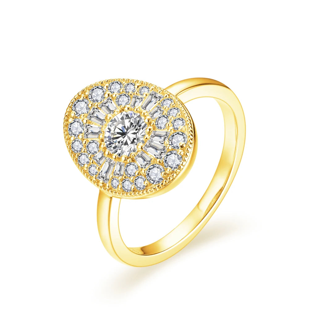 D/VVS1 Round Cut All Moissanite Diamond Ring -  Fine Jewelry Gift - Ornalux