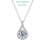 Real Moissanite Water Drop Necklace - Sparkling Gift - Ornalux