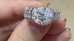 Sparkling Moissanite Engagement Ring 6.9cttw