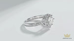 2CT Luxury Certified Moissanite Engagement Ring