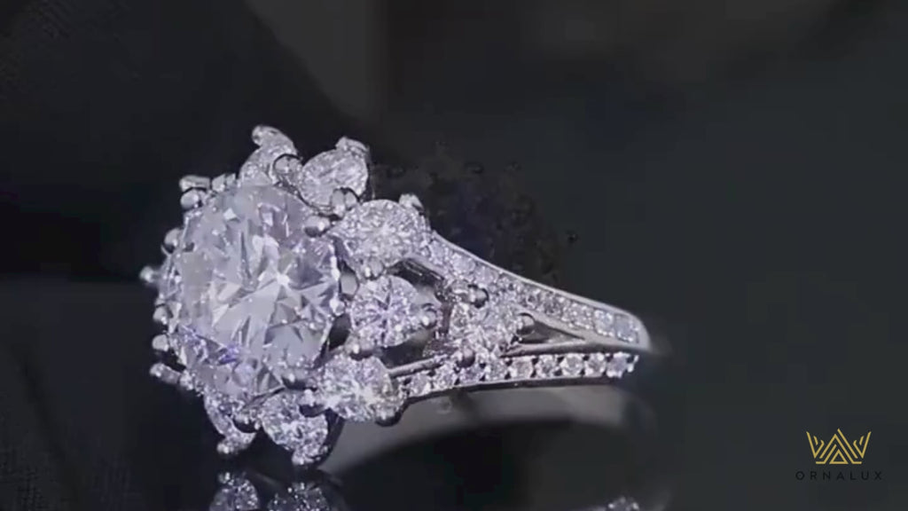 3Ct Luxury Moissanite Engagement Ring