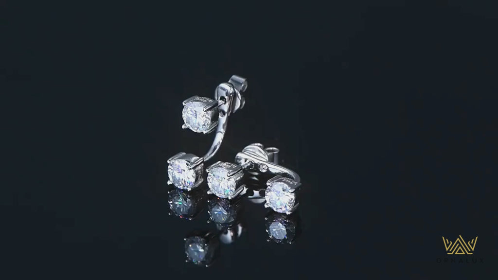 Luxury 2CTTW Moissanite Stud Earrings