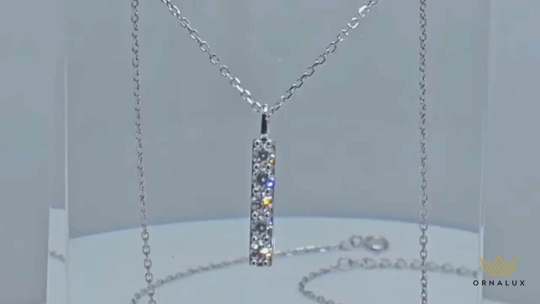 D Color 5 Gems Moissanite Necklace