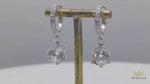 Sparkling White Gold Moissanite Drop Earrings