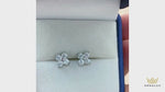 0.8CTTW Moissanite Stud Earrings 4 Stones Classic