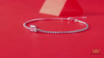 Luxury 1ct Emerald Cut Moissanite Tennis Bracelet