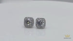 Luxury White Gold 1CT Moissanite Stud Earrings