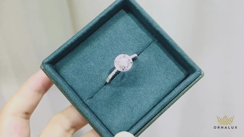 0.3-3CT Sparkling D Color Moissanite Ring