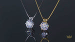 Luxury 3.0 Carat Round Cut Moissanite Pendant Necklace