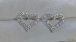 Heart Moissanite Stud Earrings D Color