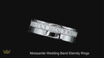 D Color Moissanite Wedding Band Rings for Men