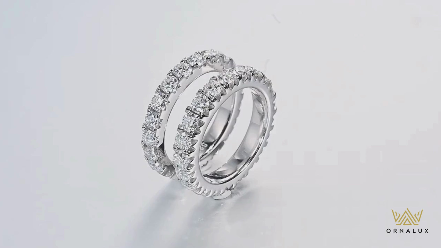 3mm All Moissanite Ring Full Eternity Band