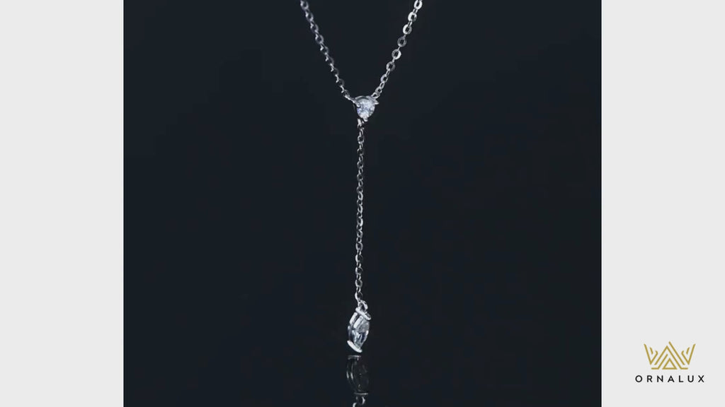 Marquise Cut Y-Shape Moissanite Necklace