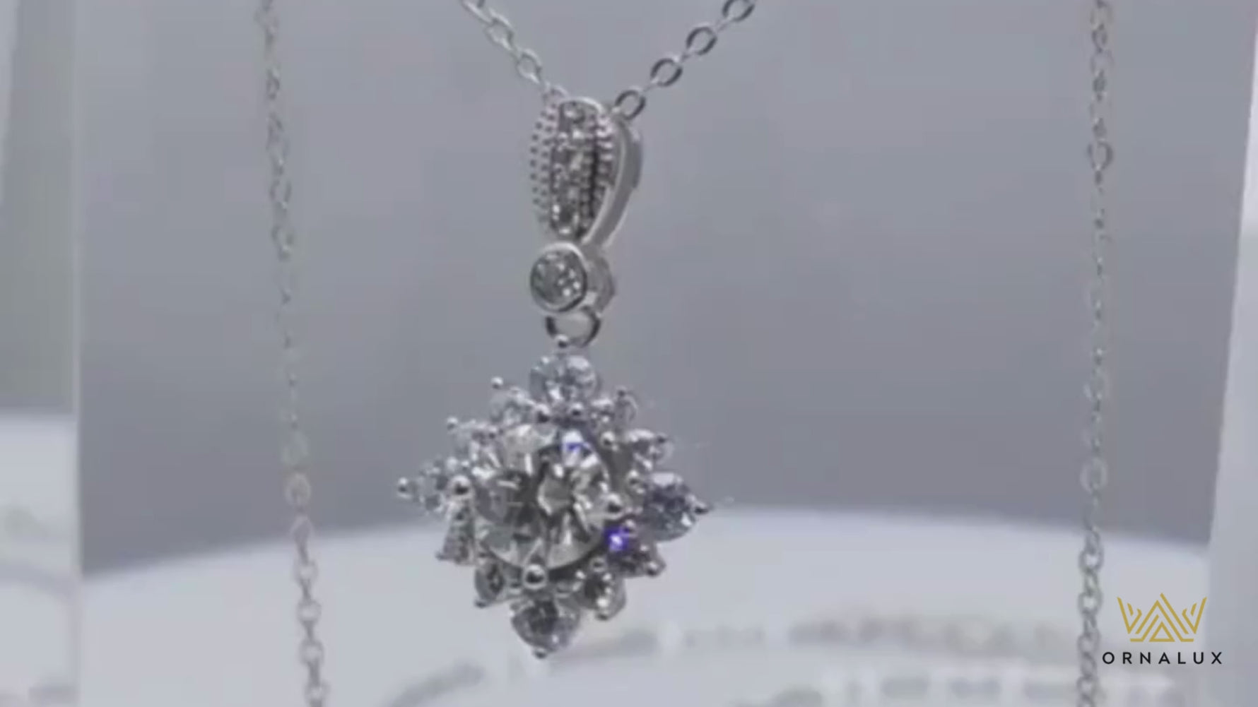 1ct Moissanite Diamond Pendant Necklace