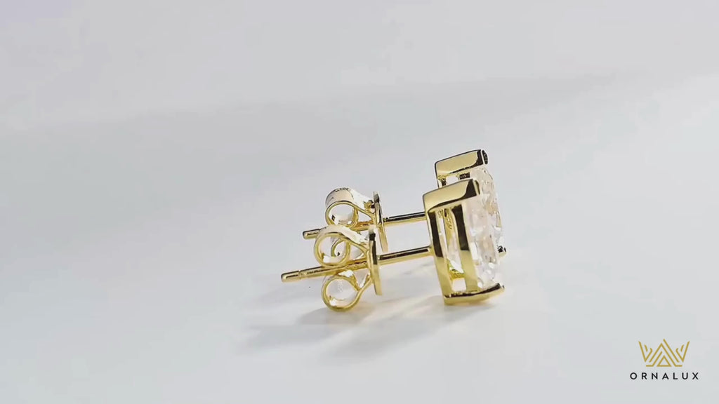 Sparkling Pear Cut Moissanite Stud Earrings